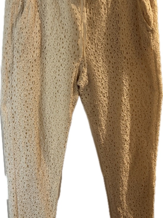 Lou & Grey Pants - Lou & Grey Cream Lace-Overlay Joggers coastal cowgirl lightweight boho